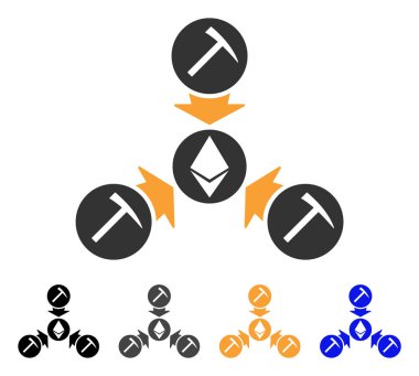 Ethereum araştırma havuzu vektör simgesi