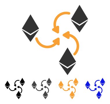 Ethereum karıştırıcı girdap vektör simgesi