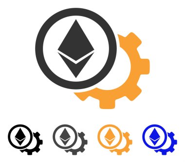 Ethereum seçenekleri karikatür vektör simgesi