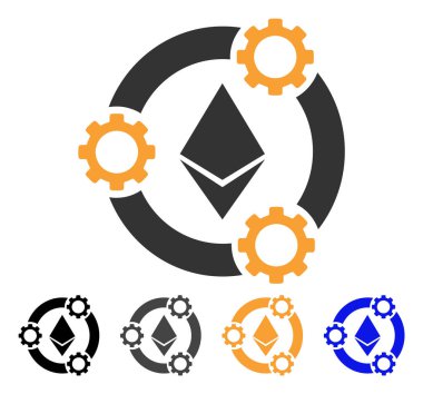 Ethereum havuzu işbirliği vektör simgesi