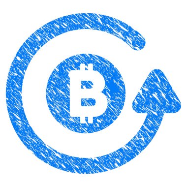 Bitcoin ters ibraz Grunge simgesi