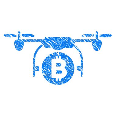 Bitcoin helikopter Grunge simgesi