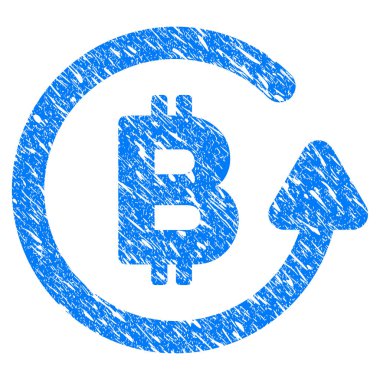 Bitcoin geri ödeme Grunge simgesi