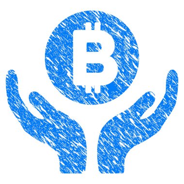 Bitcoin destek eller Grunge simgesi