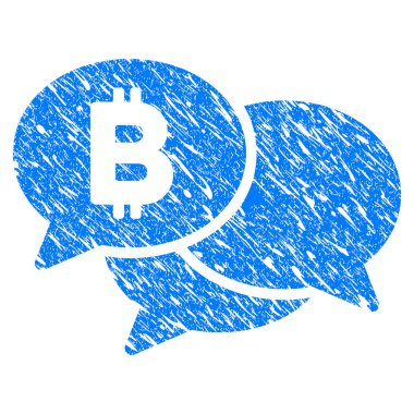 Bitcoin Webinar iletileri Grunge simgesi