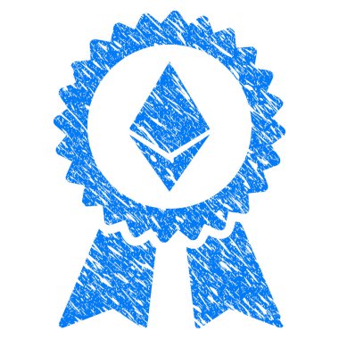 Ethereum Ödülü mühür Grunge simgesi