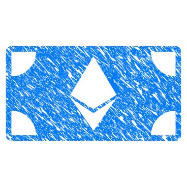 Ethereum banknot Grunge simgesi