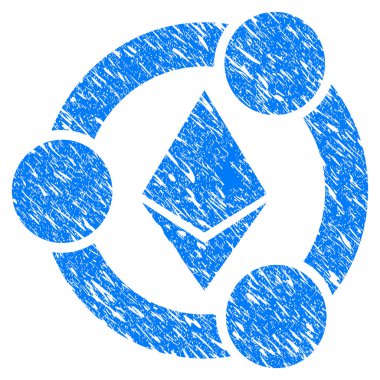 Ethereum işbirliği Grunge simgesi
