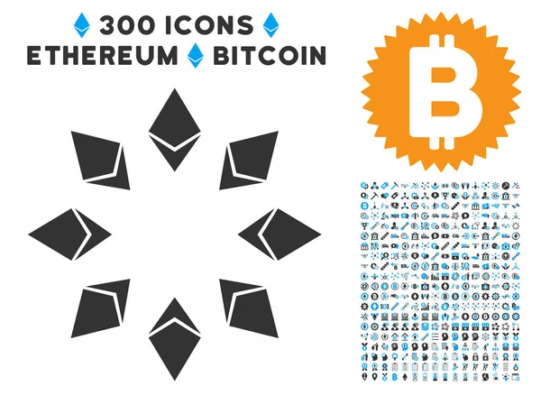 Koleksiyonu ile Ethereum Radyal düz simgesi