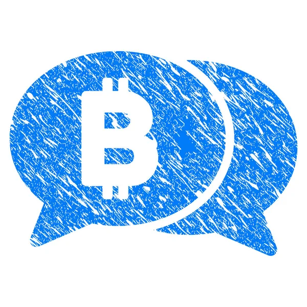 Bitcoin sohbet Grunge simgesi