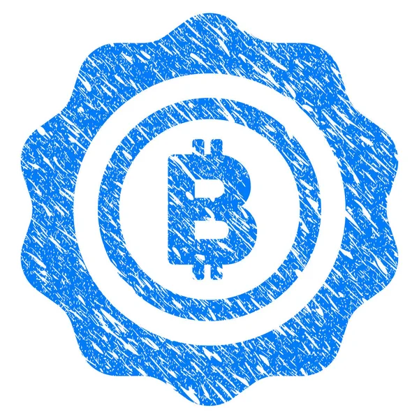 Sello Bitcoin Sello Grunge Icono — Vector de stock