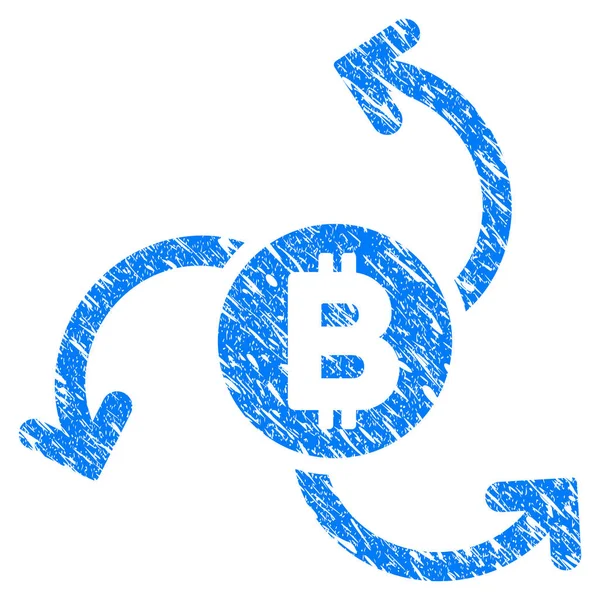 Bitcoin kaynak girdap Grunge simgesi