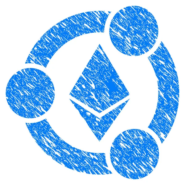 Ethereum işbirliği Grunge simgesi