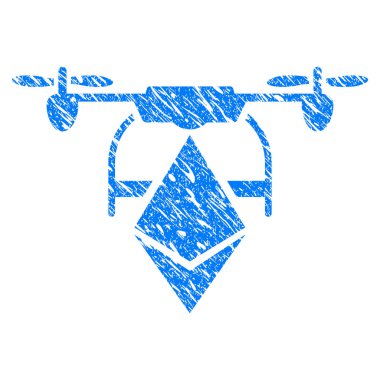 Ethereum dron Grunge simgesi