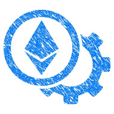 Ethereum seçenekleri karikatür Grunge simgesi