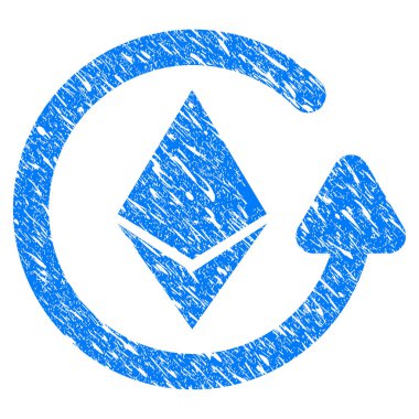 Ethereum geri ödeme Grunge simgesi