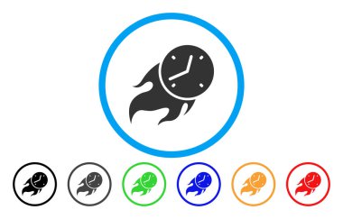 Son Tarih yangın yuvarlak vektör simgesi