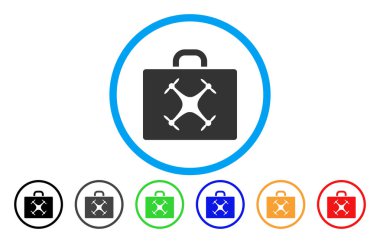 Drone büyük yuvarlak vektör simgesi