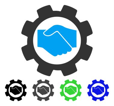 Akıllı sözleşme Kur vites düz simgesi