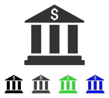 Banka Binası düz simgesi