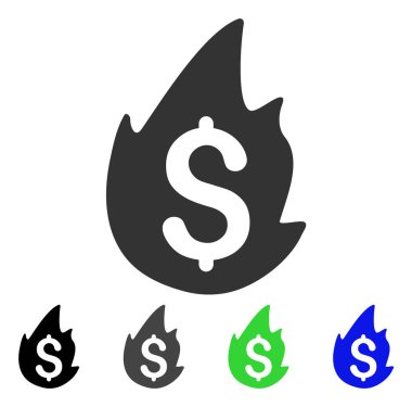 Yangın felaketi düz simgesi