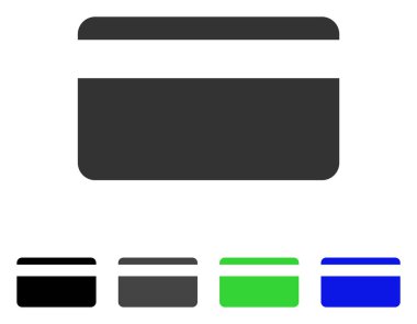 Plastik kart düz simgesi