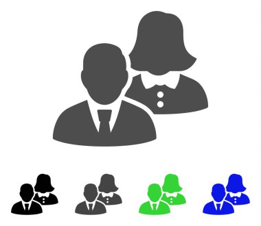 İnsanlar düz simgesi