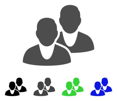 Kullanıcılar düz simgesi