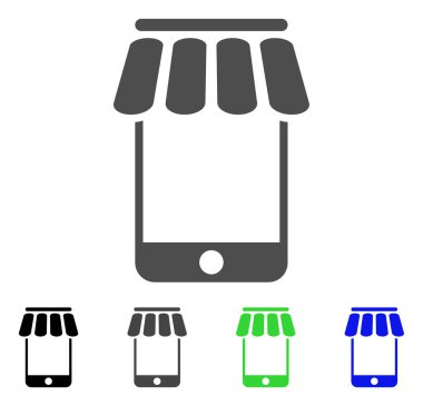 Webstore düz simgesi