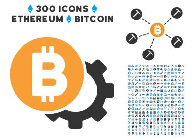 Bitcoin seçenekleri vites düz simgesi ile