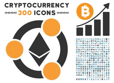 Küçük resim ile Ethereum işbirliği düz simgesi
