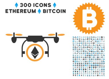 Ethereum helikopter düz simgesiyle