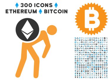 Ethereum kurye kişi düz simgesiyle