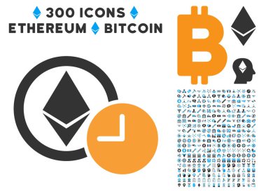 Küçük resim ile Ethereum kredi saat düz simgesi