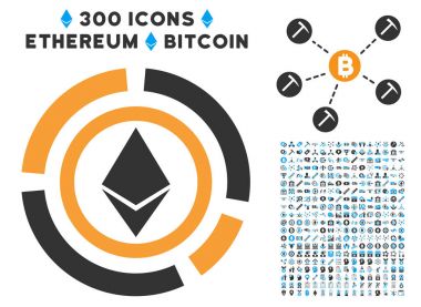 Ethereum diyagramı düz simgesiyle