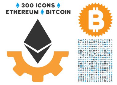 Ethereum sanayi vites düz simgesiyle