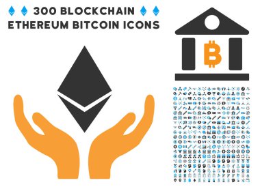 Simge seti ile Ethereum bakım el düz