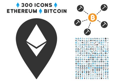 Ethereum Marker düz simgesiyle