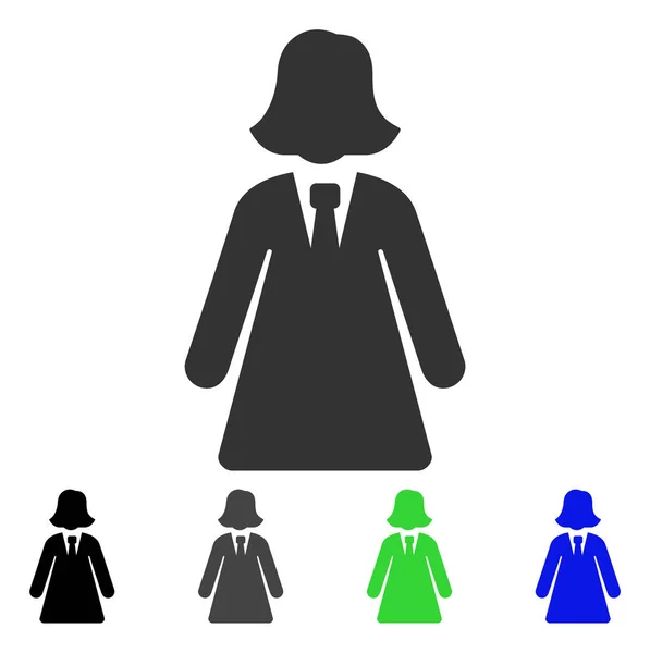 Плоская икона бизнес-леди — стоковый вектор