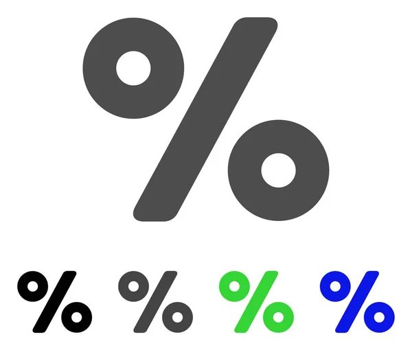 Percent Flat Icon — Stock Vector