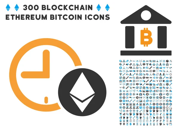 Ethereum kredi saat düz simgesi ile