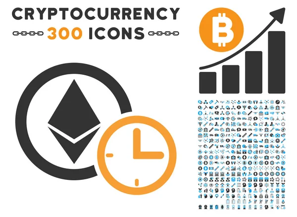 Küçük resim ile Ethereum kredi saat düz simgesi