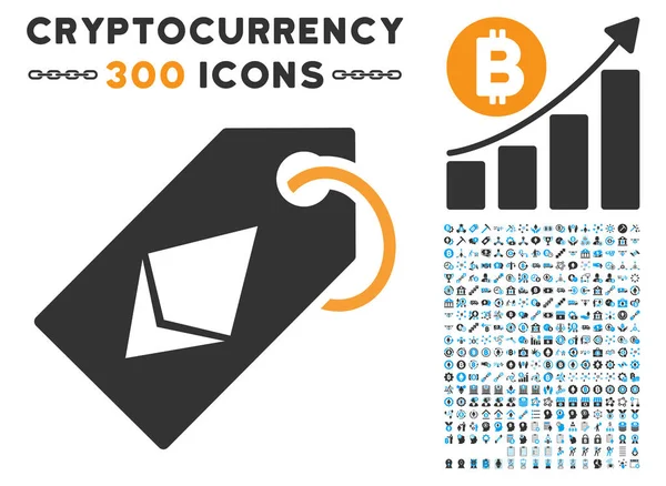 Ethereum etiketi ile düz simgesi