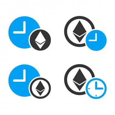 Ethereum kredi vektör Icon Set