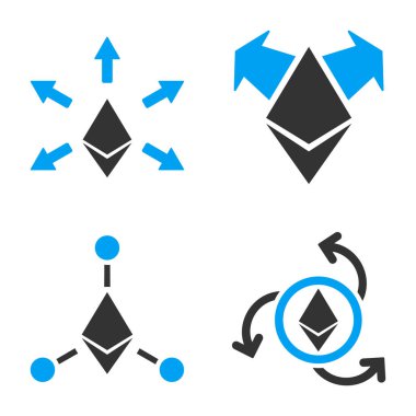 Ethereum ödeme vektör Icon Set