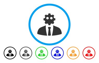 Yapay Office çalışan yuvarlak simge