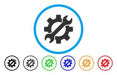 İngiliz anahtarını yapılandırmak ve yuvarlak simge dişli