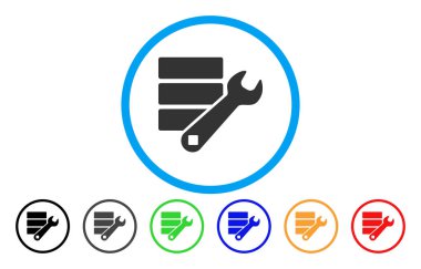 Veritabanı anahtar araçları yuvarlak simgesine