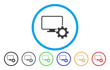 Masaüstü seçeneklerini yuvarlak simge dişli