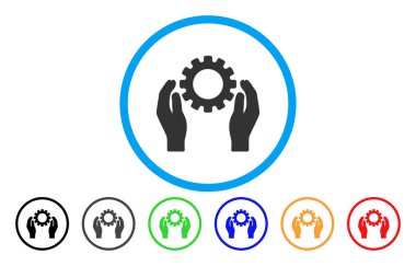 Dişli bakım el yuvarlak simge